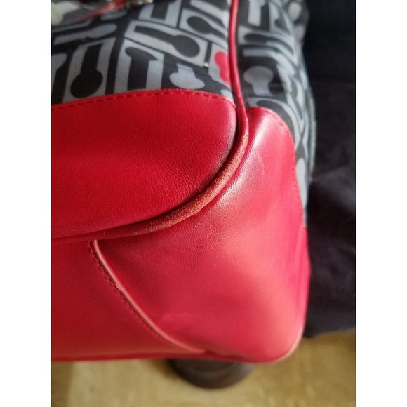 KIPLING MERCIER LARGE TOTE HB3247  BLACK RED GREY W/COIN PURSE - Picture 7 of 11